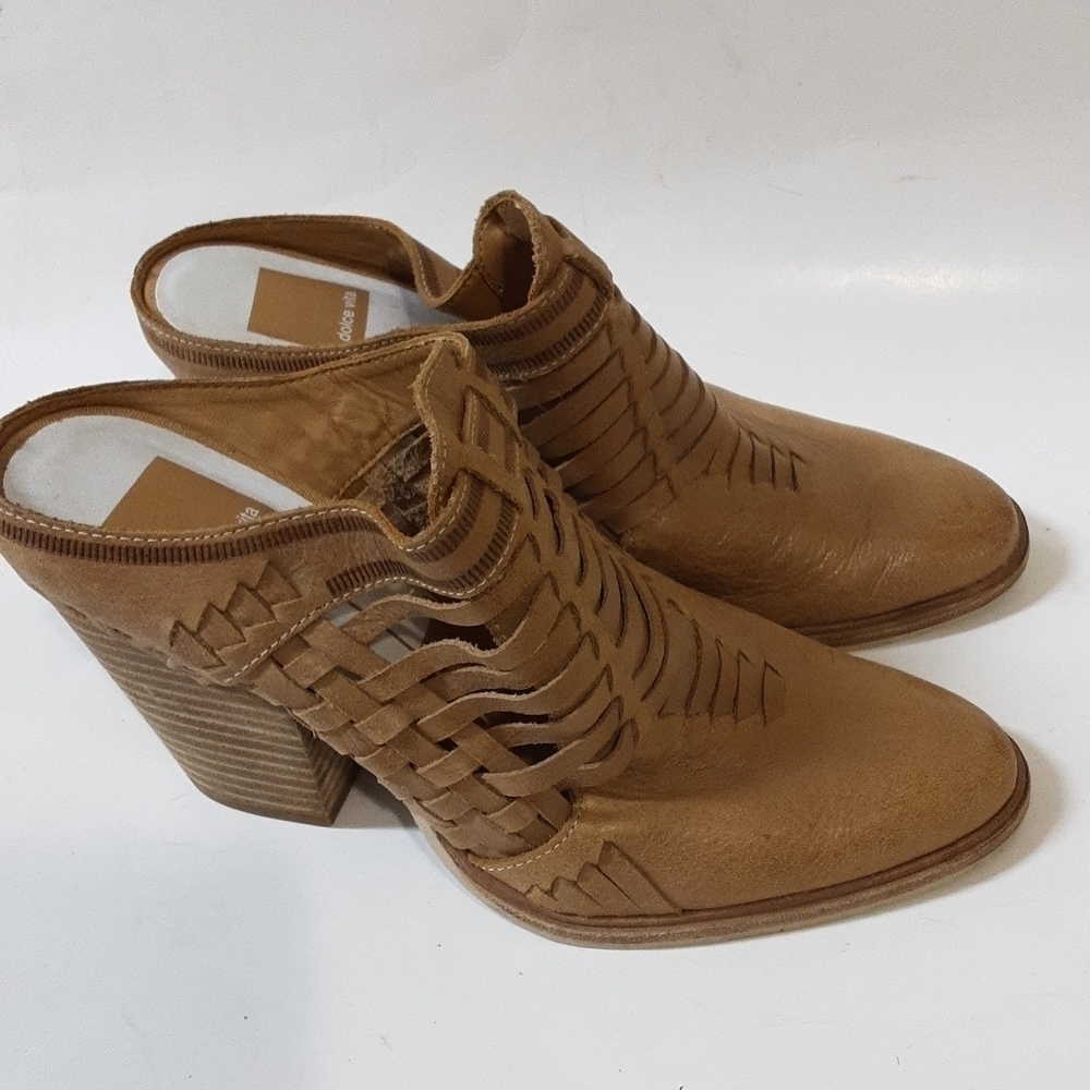 Dolce  Vita women leather slip on 7.5M Muke Botie Brown Y2k Festival Rodeo